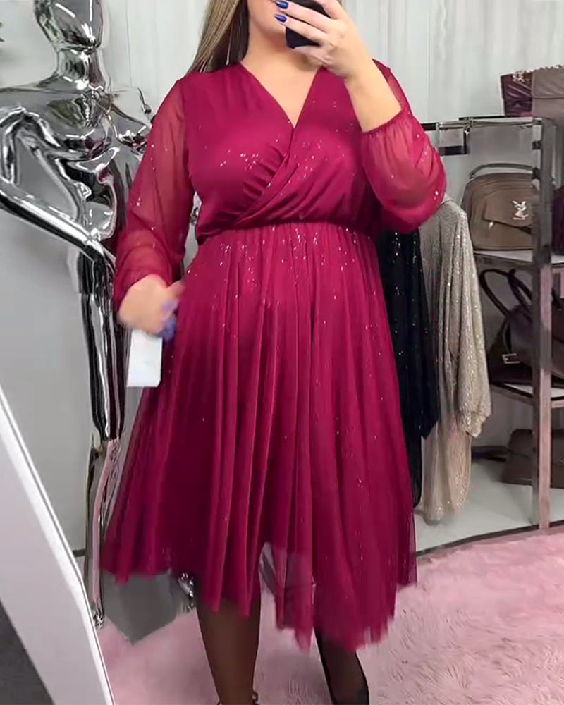 Chic V-Neck Temperament Dress